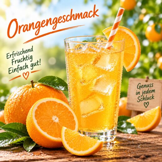 Getränkepulver Orange-Geschmack