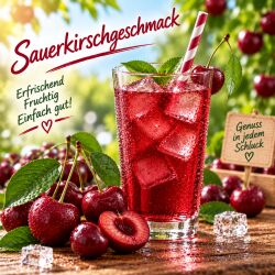 Getränkepulver Sauerkirsche-Geschmack