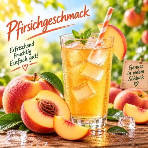 Getränkepulver Pfirsich-Maracuja-Geschmack