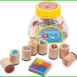 Holzstempel-Set  Wilde Tiere (8 Stempel)