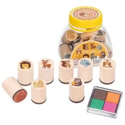 Holzstempel-Set  Waldtiere (8 Stempel)