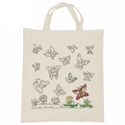 Baumwolltasche Schmetterlinge 6 Stück