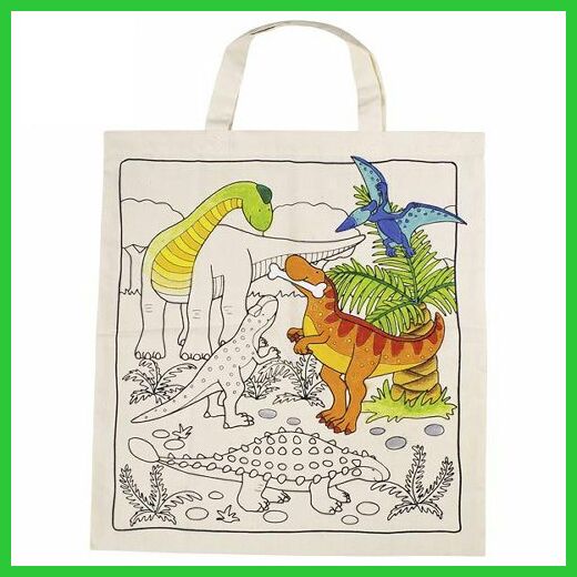 Baumwolltasche Dinosaurier 6 Stück