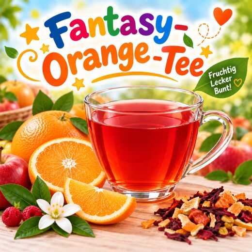 Fantasy-Orange-Tee 30 Kannenbeutel