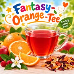 Fantasy-Orange-Tee 30 Kannenbeutel